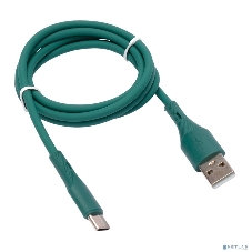 Кабель USB2.0 Cablexpert CC-USB2S-AMCM-1M-GN AM/Type-C, 3А, 18Вт, QC3.0, силиконовый, медь, 1м, зеленый, пакет