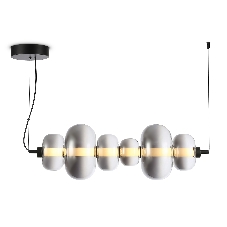Подвесной светодиодный светильник Ambrella light LH11072 BK/SM черный/дымчатый 36W 3000K 745*230*230