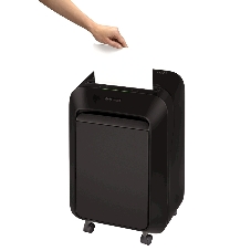 Шредер Fellowes PowerShred LX210 черный (секр.P-4) перекрестный 16лист. 23лтр. скрепки скобы пл.карты