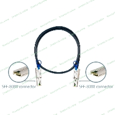 Кабель SAS для QNAP CAB-SAS10M-8088 Кабель mini SAS (SFF-8088), 1 метр