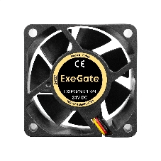Вентилятор для корпуса ExeGate EX06025B3P-24 черный, 60 мм, 5100 об/мин, 34 дБ, 3 pin