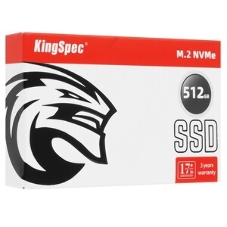 Накопитель SSD KingSpec NX-512, 512Gb, PCIe 3.0 x4, M.2 2280, NVMe, R/W 3400/3100