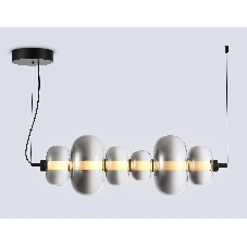 Подвесной светодиодный светильник Ambrella light LH11072 BK/SM черный/дымчатый 36W 3000K 745*230*230