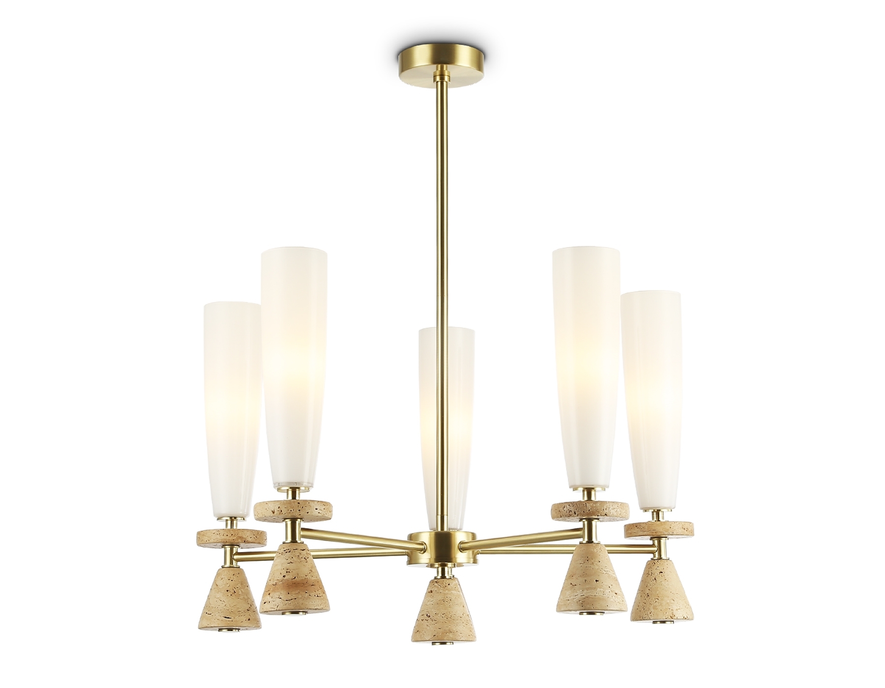 Люстра Ambrella light LH75371/5 GD/WH золото/белый G9*5 max 28W D600*675