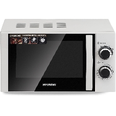 Микроволновая печь Hyundai HYM-M2043 белый/черный, 20 л, 700 Вт, переключатели - поворотный механизм