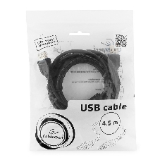 Кабель Gembird PRO USB 2.0 удлинительный 4.5м AM/AF позол.конт., фер.кол., пакет