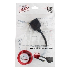 Разветвитель HDMI Cablexpert DSP-2PH4-002, HD19F/2x19F, 1 компьютер => 2 монитора, пасcивный, Full-HD, 3D, 1.4v