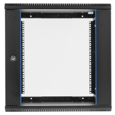 Шкаф телекоммуникационный настенный разборный ЦМО 12U (600 x 520) съемные стенки, дверь стекло, черный (ШРН-М-12.500-9005)