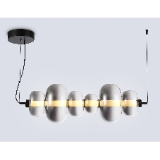 Подвесной светодиодный светильник Ambrella light LH11072 BK/SM черный/дымчатый 36W 3000K 745*230*230