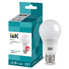 Лампа светодиодная IEK LLE-A60-15-230-40-E27 ECO A60 15 Вт грушевидная 230В 4000К E27