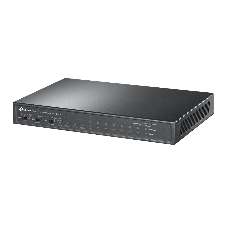 Настольный коммутатор TP-Link TL-SL1311P, 8 портов 10/100 Мбит/с с поддержкой PoE+, 2 гигабитных порта без поддержки PoE, 1 порт SFP, 802.3af/at, бюджет PoE — 65 Вт, стальной корпус