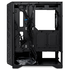 Компьютерный корпус HSPD M521, Mesh Mid Tower, черный, slide TG, 0.45 SPCC, 4x120мм ARGb ATX, mATX, mITX 160/330/184мм 2x2.5