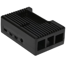 Корпус Qumo Aluminum case with black fan, Raspberry Pi 4, black(RS022)