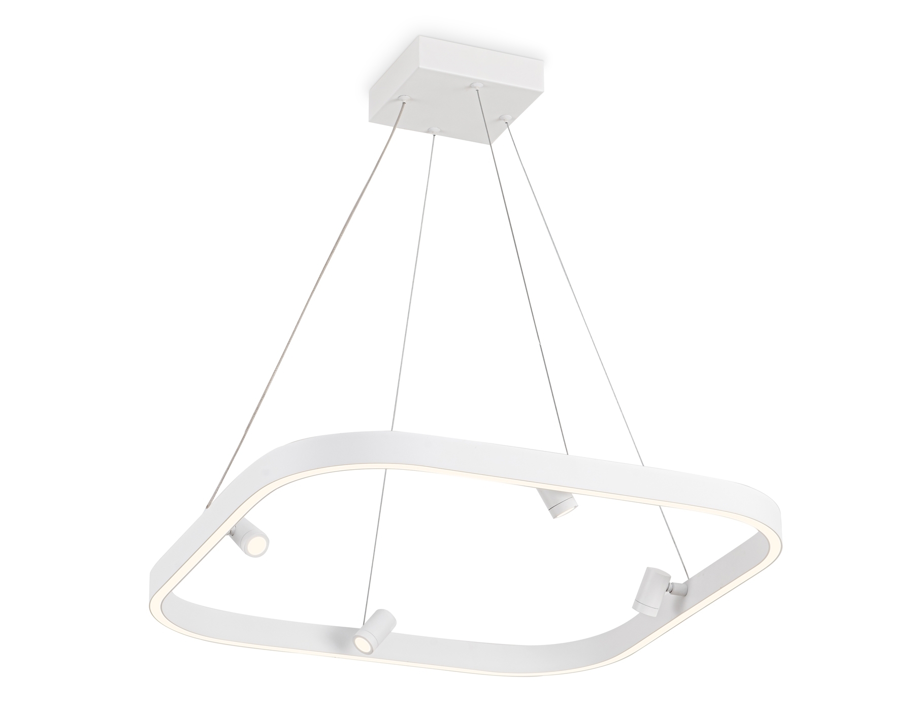 Подвесной светодиодный светильник Ambrella light FL5802/1+4 WH белый 50W 3000K/4200K/6400K 600*600*1200 (без ПДУ)