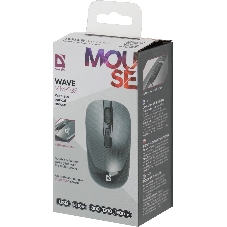 Мышь беспроводная Defender Wave MM-995 серебристый, 1600 dpi, радиоканал, USB, кнопки - 4