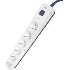 Сетевой фильтр Powercom SP-06W 1,8 м 1.8м (6 розеток) белый/серый (коробка)