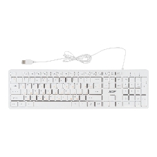 Клавиатура проводная Acer OKW123, USB, белый