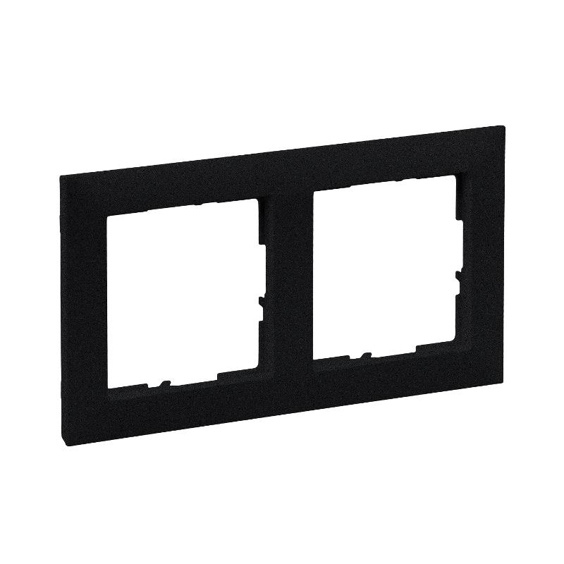 Legrand/Daccord SUNO Антрацит Рамка декоративная универсальная 2-постовая.