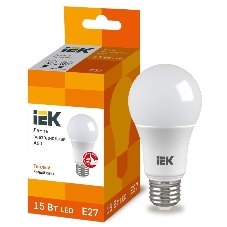 Лампа cветодиодная IEK LLE-A60-15-230-30-E27 ECO A60 шар 15Вт 230В 3000К E27