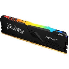 Оперативная память Kingston Fury Beast, DDR4, 64GB (2x32GB), 3200MHz, CL16, DIMM, с радиатором, RGB, черный