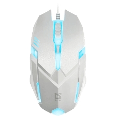 Мышь проводная Defender Cyber MB-560L белый, 1200 dpi, USB, кнопки - 3