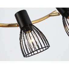 Светильник Ambrella light TR8662/4 BK/GD черный/золото E14/4 max 60W 760*100*170