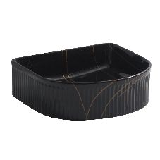 Раковина санфаянс накладная BAU Mif stripes 40х35, черная