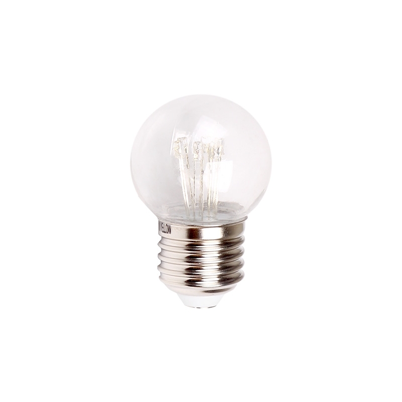 Лампа накаливания шар Neon-night e27 6 LED Ø45мм - синяя, прозрачная колба, эффект лампы накаливания