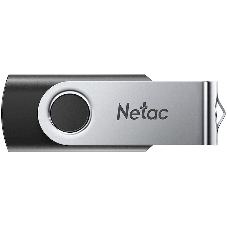 Флешка USB Netac U505 (NT03U505N-016G-20BK), 16Gb, USB 2.0, R/W 70/30, черный/серебристый
