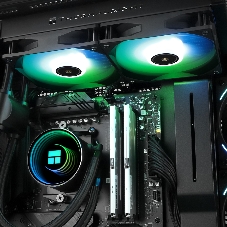 Водяное охлаждение для процессора Thermalright Frozen Notte 240 черный ARGB V2 (240мм, Black, ARGB/ Fans: 2x120мм, 72.37CFM, 27.7dBA, 2000RPM/ Pump height 54мм, 28dBA, 5300RPM, Rad thickness 27мм/ S: 1200, 1700, 1851, 2011, 2066, 115X, AM2, AM2+, AM3, AM3+, AM4, AM5, FM1, FM2, FM2+)