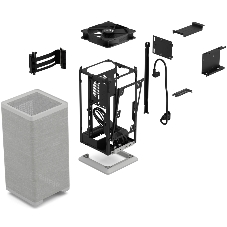 Компьютерный корпус без блока питания Fractal Design Mood, Mini-Tower, 1x180мм, 2xUSB-A 3.0 + 1xUSB 3.2 Type-C, SFX PSU Support, mITX Light Gray