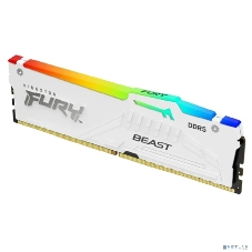 Оперативная память Kingston Fury Beast, DDR5, 16Gb (1x16 GB), 6000 MHz, CL30, радиатор, RGB, белый