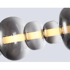 Подвесной светодиодный светильник Ambrella light LH11072 BK/SM черный/дымчатый 36W 3000K 745*230*230