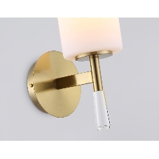 Настенный светильник Ambrella light LH56265 BS/FR латунь/белый матовый E27 max 60W 160*120*280