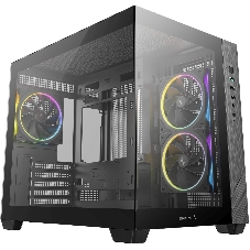 Компьютерный корпус Deepcool CG330 3F без БП, боковое окно (панорама), 3x120мм ARGB PWM вентилятора, черный, mATX