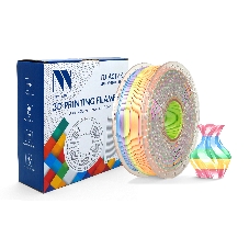 Филамент NVPrint Silk PLA+ Rainbow 04 для 3D печати диаметр 1.75мм длина 330 метров масса 1 кг