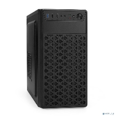 Компьютерный корпус Minitower ExeGate mEVO-7803 (mATX, без БП, 2*USB+1*USB 3.0, HD аудио, черный, 2 вент. 12см с RGb подсветкой)