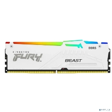 Оперативная память Kingston Fury Beast, DDR5, 16Gb (1x16 GB), 6000 MHz, CL30, радиатор, RGB, белый