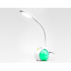Светодиодная настольная лампа с RGB подсветкой Ambrella light DE532 WH белый LED 4200K+RGB 7.5W