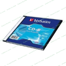Диск CD-R Verbatim 700Mb 52x Slim case (1шт) (43347)