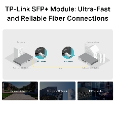 Трансивер TP-Link 10G SFP+ Module, LC connector, 50/125um or 62.5/125um Multi-mode, 850nm wavelength, distance up to 300m.