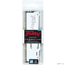 Оперативная память Kingston Fury Beast, DDR5, 16Gb (1x16 GB), 6000 MHz, CL30, радиатор, RGB, белый