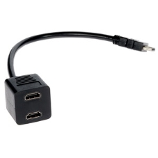 Разветвитель HDMI Cablexpert DSP-2PH4-002, HD19F/2x19F, 1 компьютер => 2 монитора, пасcивный, Full-HD, 3D, 1.4v