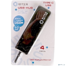 Концентратор USB 5bites HB34C-311BK 4*USB3.0 / TYPE-C PLUG / BLACK