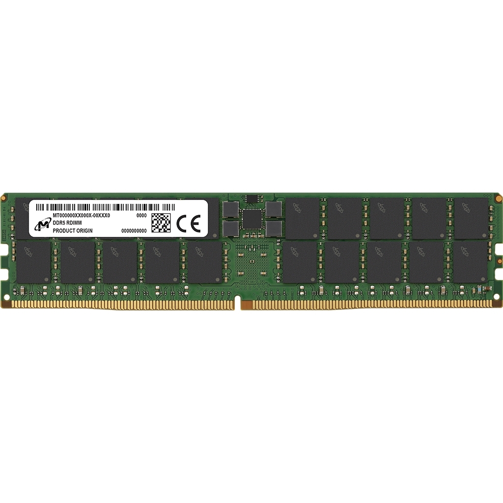 Оперативная память Micron DDR5 RDIMM 128Gb 2Rx4 5600 MHz ECC Registered MTC40F2047S1RC56BB1, 1 year, OEM
