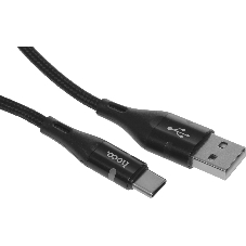 Кабель Hoco U93 Shadow Type-C USB (m)-USB Type-C (m) 1.2м черный коробка
