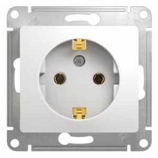 Механизм розетки 1-м СП Glossa 16А с заземл. бел. SchE GSL000143