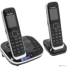 Телефон беспроводной (DECT) Panasonic KX-TGJ322RUB черный (труб. в компл.:2шт) автооветчик АОН