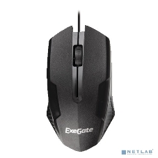 Мышь проводная ExeGate SH-9025 OEM черный, 1000 dpi, USB, кнопки - 3