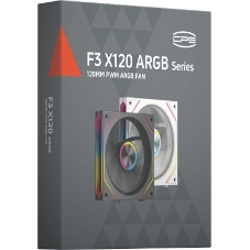 Вентилятор для корпуса PcCooler F3 X120R BK Reverse ARGB 120х120x25 черный 4-pin 28.4дБ (F3 X120R ARGB BK) Ret